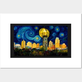 Knoxville skyline like starry night Posters and Art